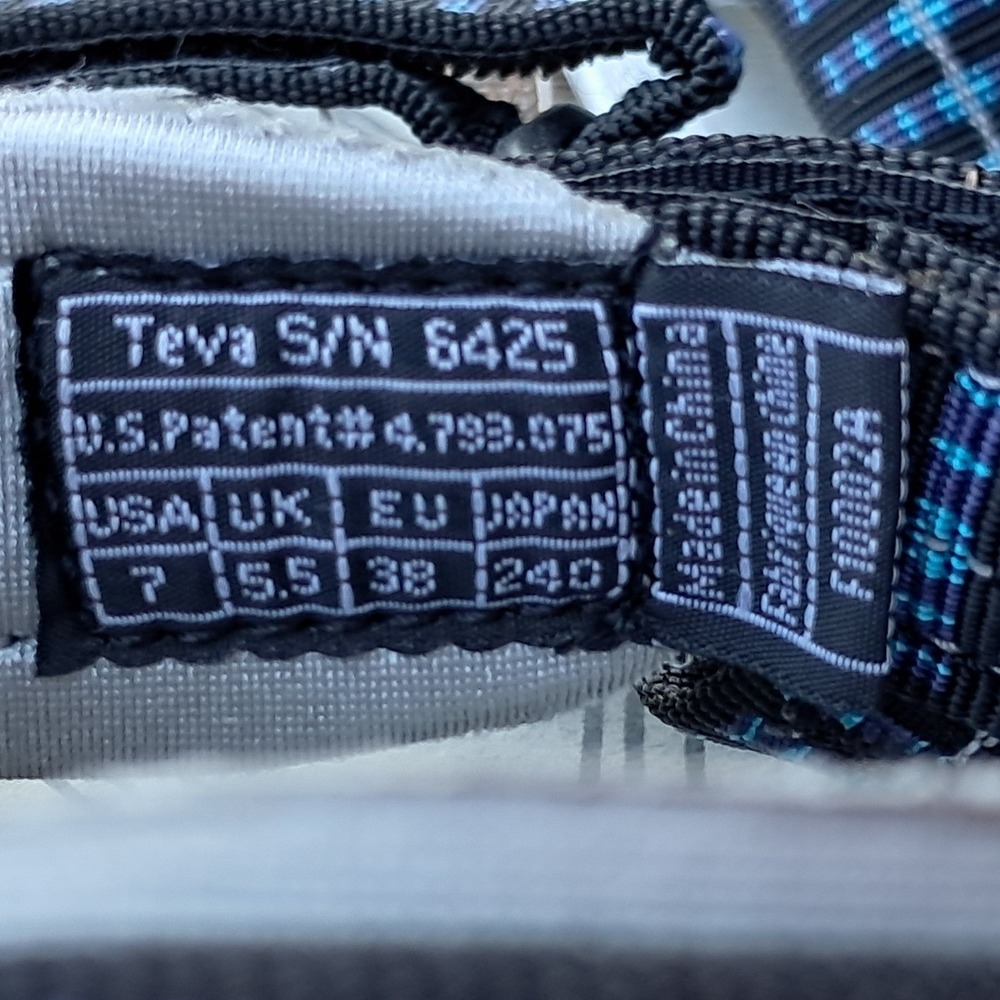 Teva Terra Fi 2 Blue Black Patterned Hiking Sandals Womens 7 Q10 - Picture 6 of 6